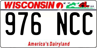 WI license plate 976NCC