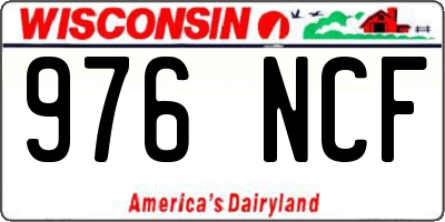 WI license plate 976NCF
