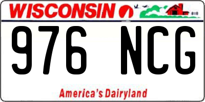 WI license plate 976NCG