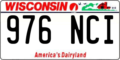 WI license plate 976NCI