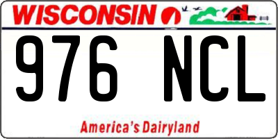 WI license plate 976NCL