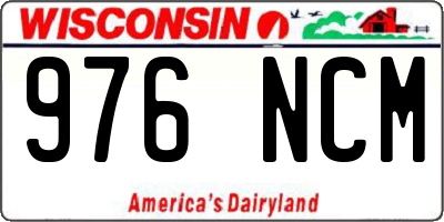 WI license plate 976NCM