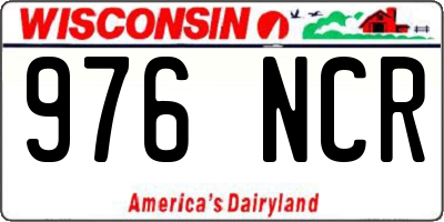 WI license plate 976NCR