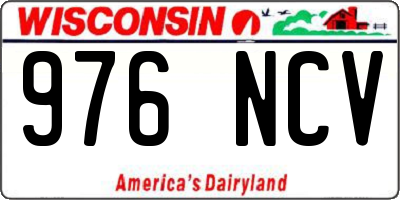 WI license plate 976NCV