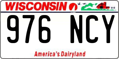 WI license plate 976NCY