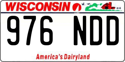 WI license plate 976NDD