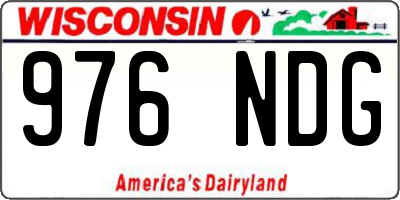 WI license plate 976NDG