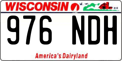 WI license plate 976NDH