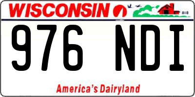 WI license plate 976NDI