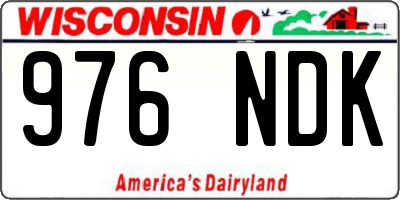 WI license plate 976NDK