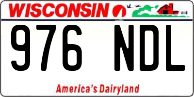 WI license plate 976NDL