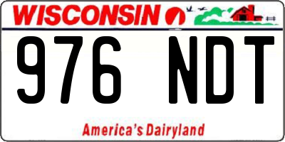WI license plate 976NDT