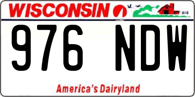 WI license plate 976NDW