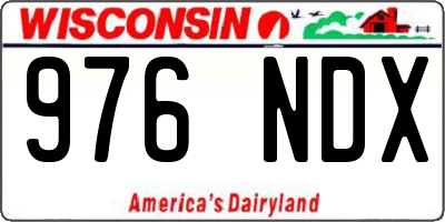 WI license plate 976NDX