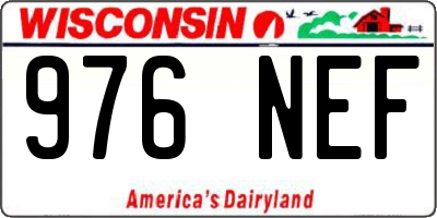 WI license plate 976NEF