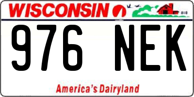 WI license plate 976NEK