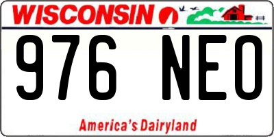 WI license plate 976NEO