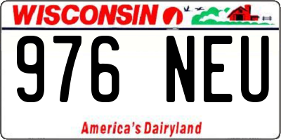 WI license plate 976NEU
