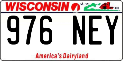WI license plate 976NEY