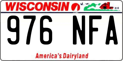WI license plate 976NFA