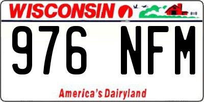 WI license plate 976NFM