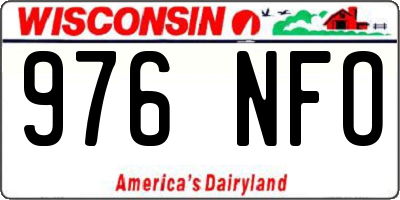WI license plate 976NFO