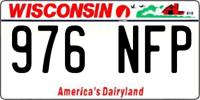 WI license plate 976NFP