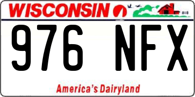 WI license plate 976NFX