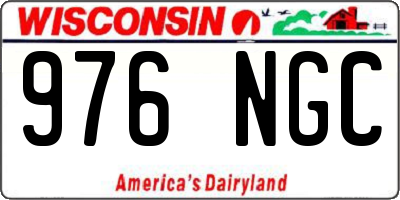WI license plate 976NGC