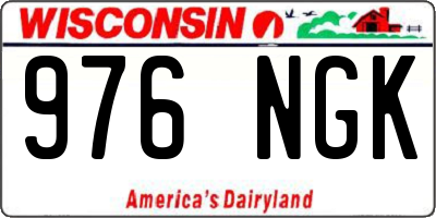 WI license plate 976NGK