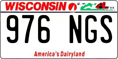WI license plate 976NGS