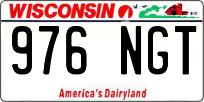 WI license plate 976NGT