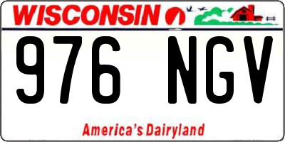 WI license plate 976NGV