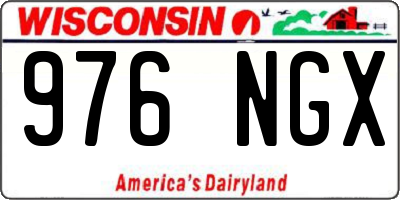 WI license plate 976NGX