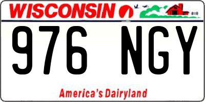 WI license plate 976NGY