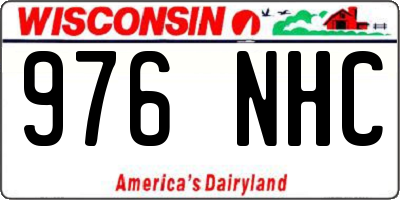 WI license plate 976NHC