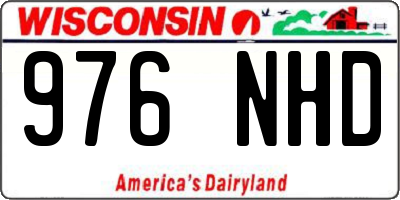 WI license plate 976NHD