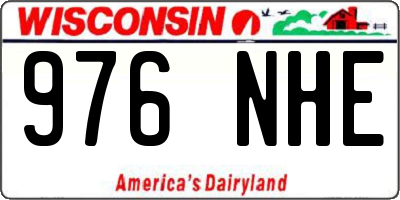 WI license plate 976NHE