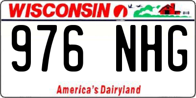 WI license plate 976NHG