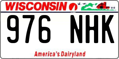 WI license plate 976NHK