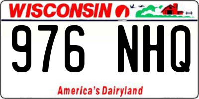WI license plate 976NHQ