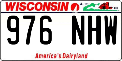 WI license plate 976NHW