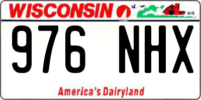 WI license plate 976NHX