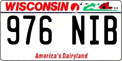 WI license plate 976NIB
