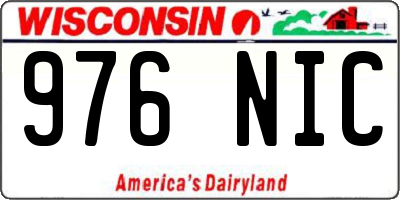WI license plate 976NIC