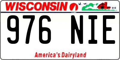 WI license plate 976NIE