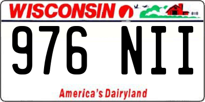 WI license plate 976NII