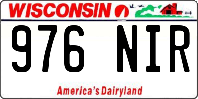 WI license plate 976NIR