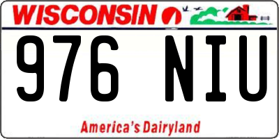 WI license plate 976NIU