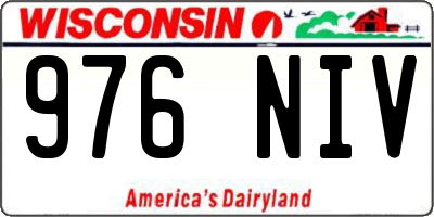 WI license plate 976NIV